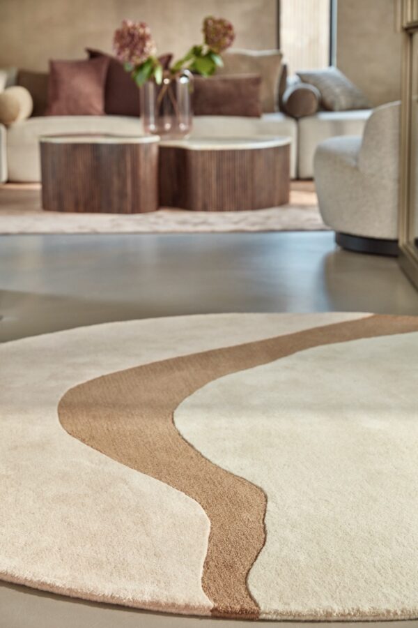 Rond vloerkleed Brinker Carpets Ensuite Organix Blush 620 Rond kopen